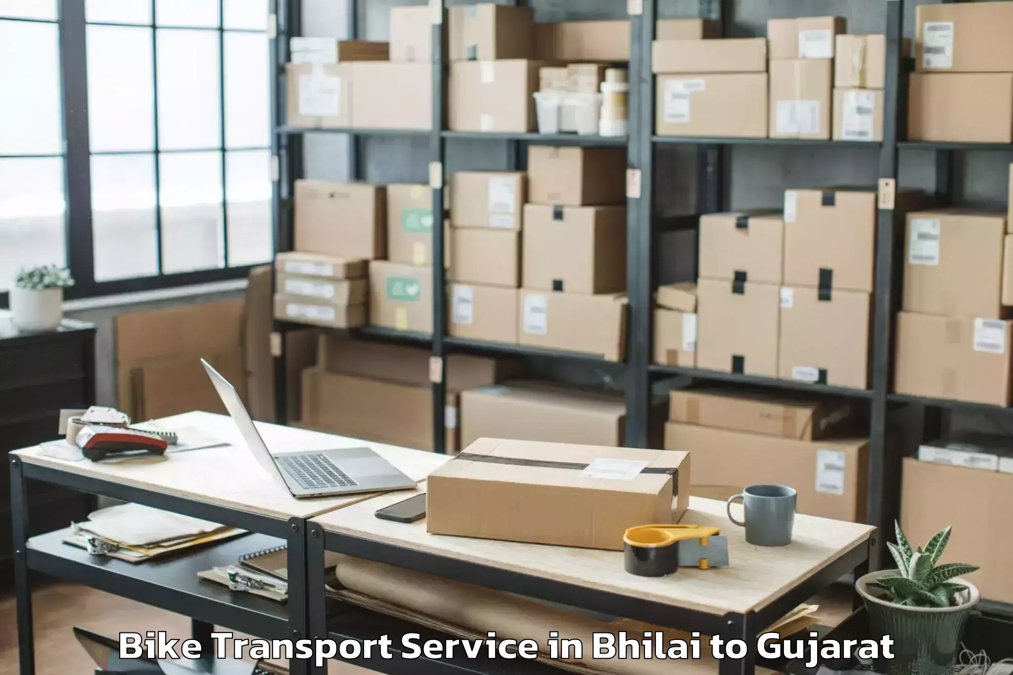 Hassle-Free Bhilai to Palitana Bike Transport